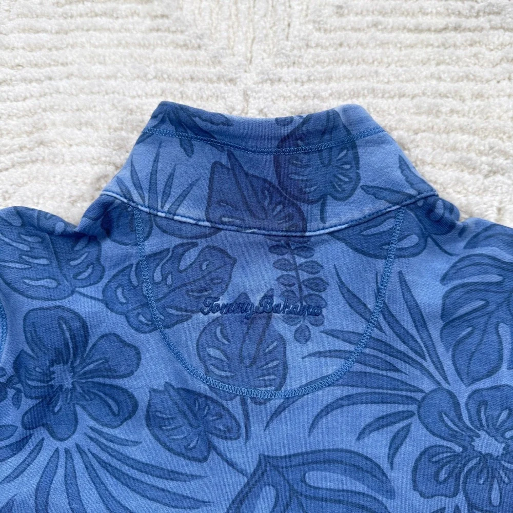 Tommy Bahama Jacket Women's XS Blue Tropical Floral Zip Coastal Resort Wear Yoga - Picture 5 of 14